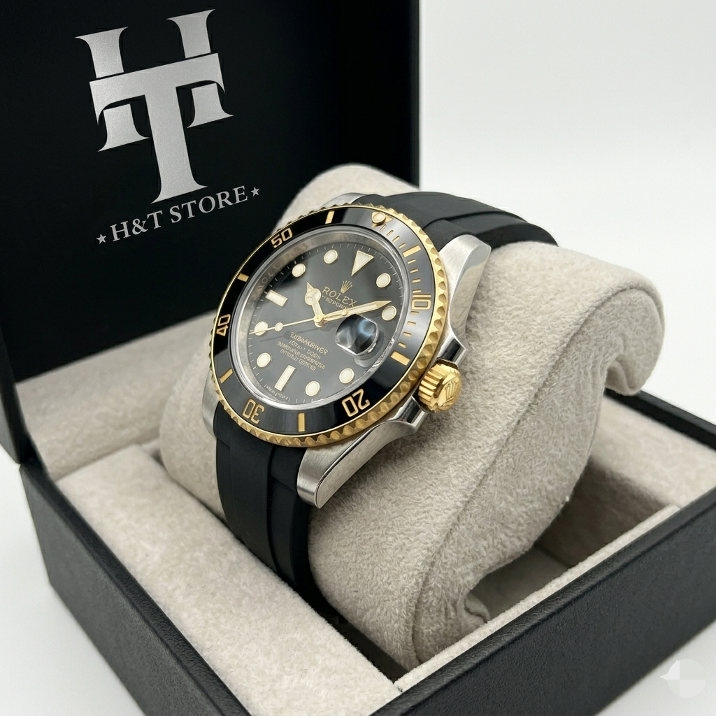Rolex-Inspired Leather Strap Watch