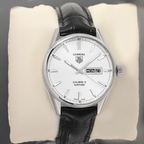 Tag Heuer-Inspired Black Leather Watch