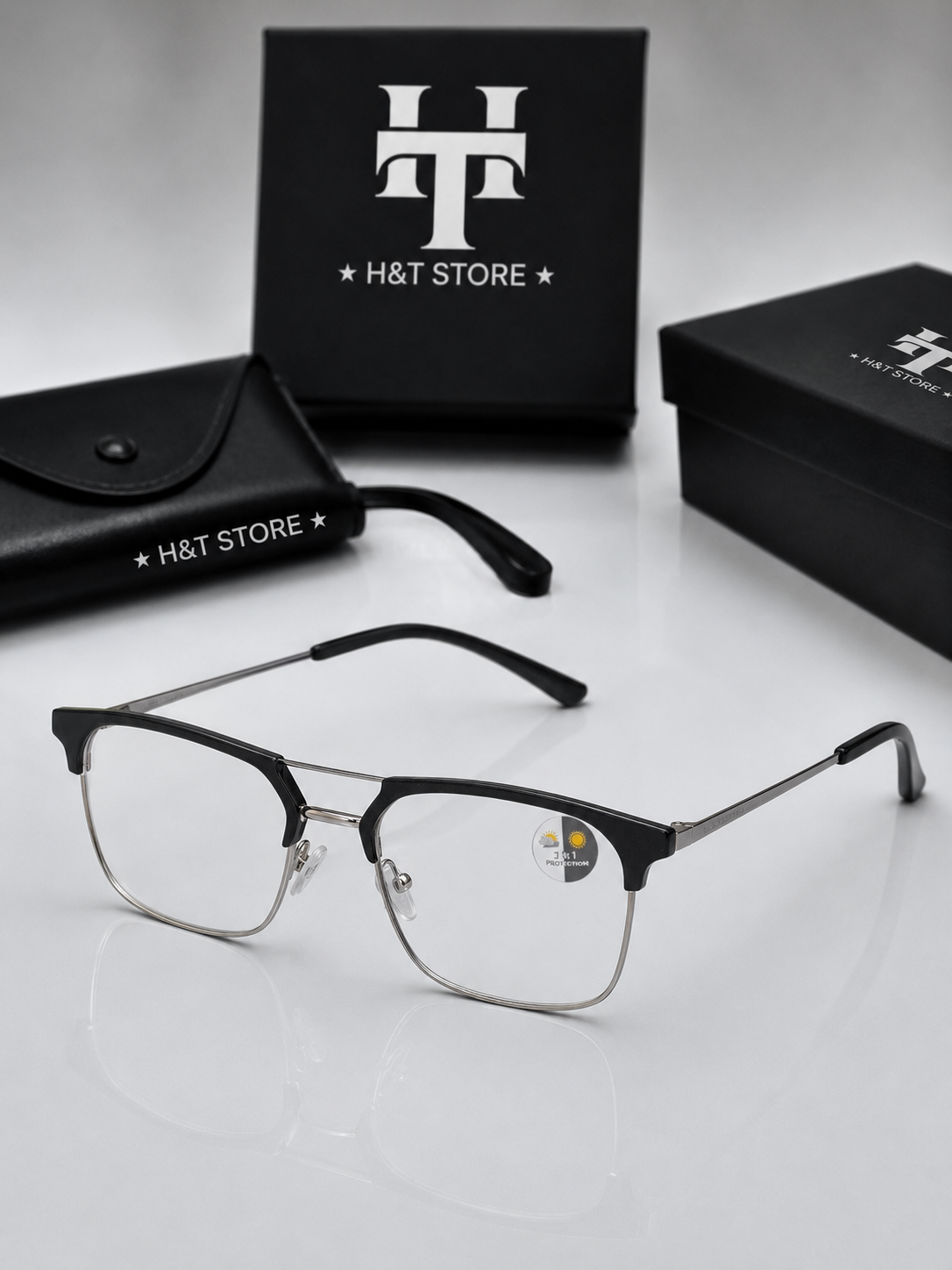 H&T Signature Browline UV Glasses