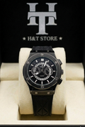 Hublot-Inspired Black Chrono Watch