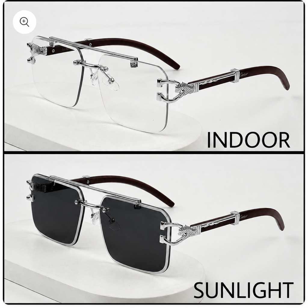 Silver Solar Cheetah Magical Glasses (1 Glasses,5 Benefits)