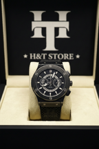 Hublot-Inspired Black Chrono Watch