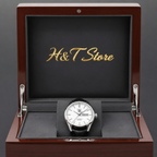 Tag Heuer-Inspired Black Leather Watch